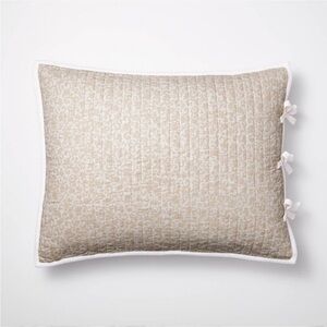 Standard Decorative Border Cotton-Slub Quilt Sham Neutral Threshold Studio McGee